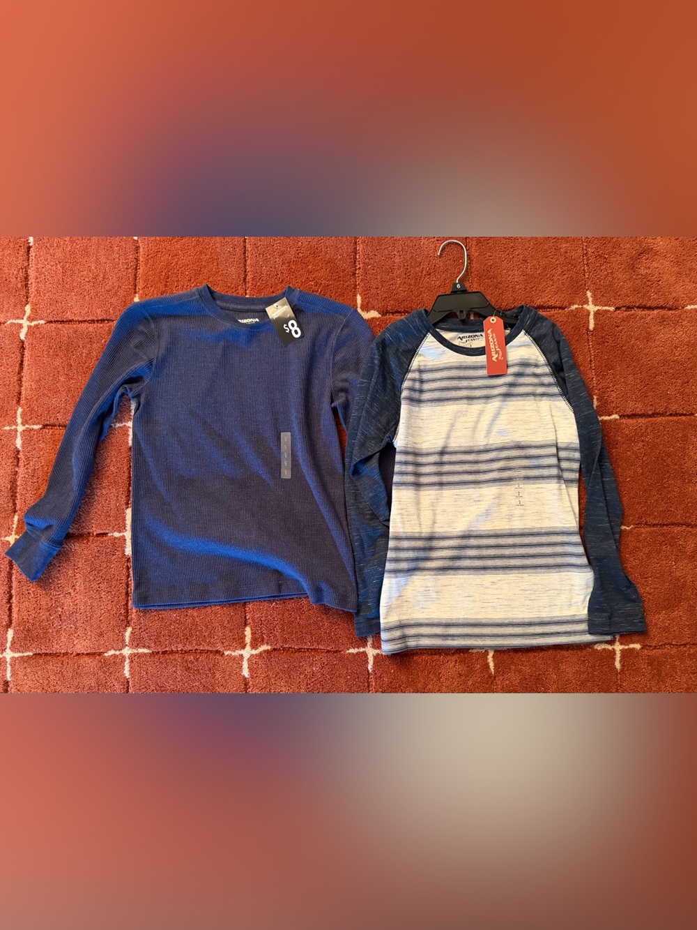 Arizona Jean Company Boys Navy & Light Blue Long-Sleeve Tee Duo